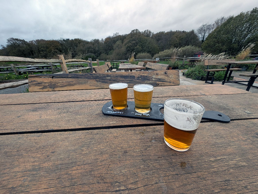 A relaxing picture of my favourite brewery and pub the Wayfarer